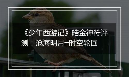 《少年西游记》皓金神符评测：沧海明月━时空轮回