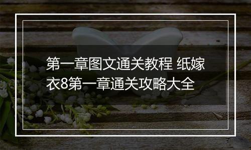 第一章图文通关教程 纸嫁衣8第一章通关攻略大全