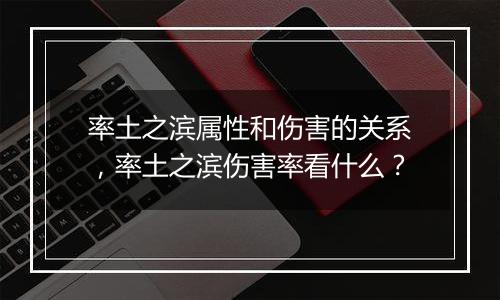 率土之滨属性和伤害的关系，率土之滨伤害率看什么？