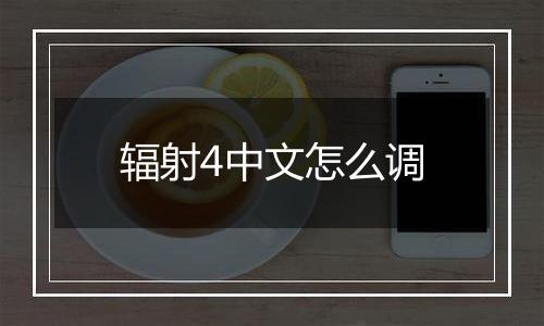 辐射4中文怎么调