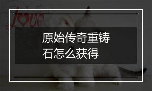 原始传奇重铸石怎么获得
