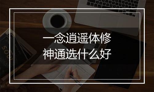一念逍遥体修神通选什么好