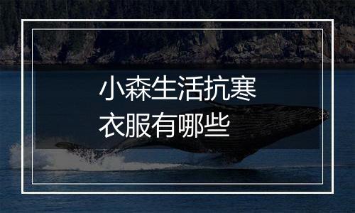 小森生活抗寒衣服有哪些