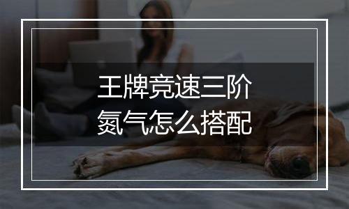 王牌竞速三阶氮气怎么搭配