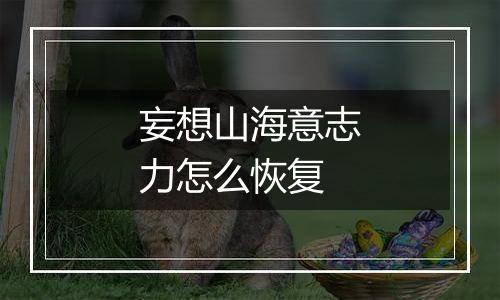 妄想山海意志力怎么恢复