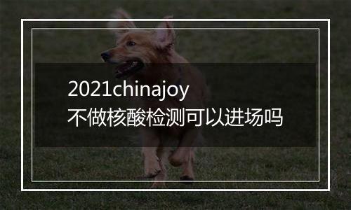 2021chinajoy不做核酸检测可以进场吗