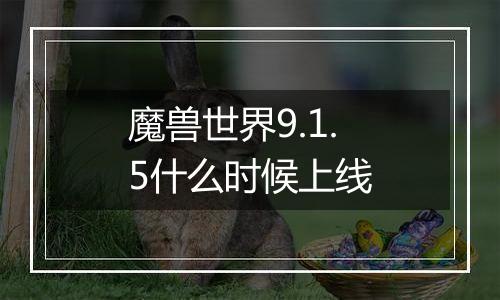 魔兽世界9.1.5什么时候上线