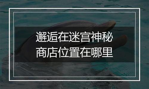 邂逅在迷宫神秘商店位置在哪里