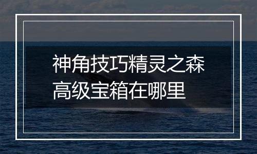 神角技巧精灵之森高级宝箱在哪里