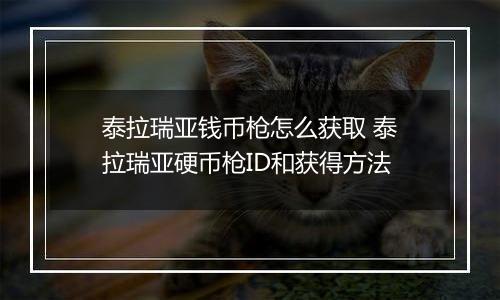 泰拉瑞亚钱币枪怎么获取 泰拉瑞亚硬币枪ID和获得方法