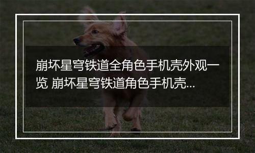 崩坏星穹铁道全角色手机壳外观一览 崩坏星穹铁道角色手机壳有哪些