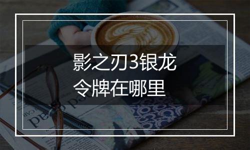 影之刃3银龙令牌在哪里