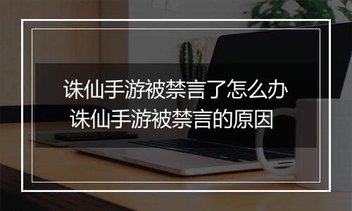 诛仙手游被禁言了怎么办 诛仙手游被禁言的原因
