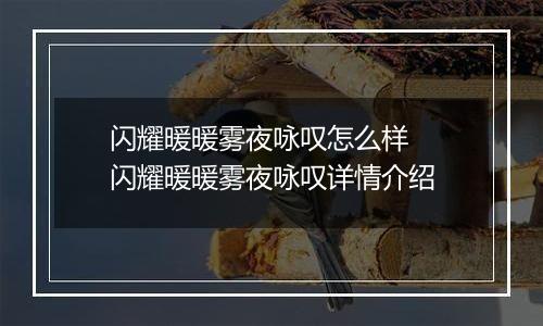 闪耀暖暖雾夜咏叹怎么样  闪耀暖暖雾夜咏叹详情介绍