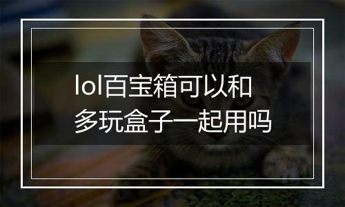 lol百宝箱可以和多玩盒子一起用吗