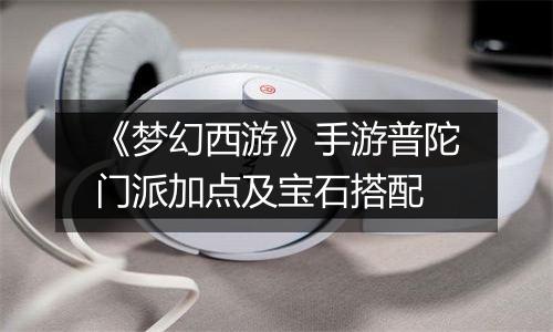 《梦幻西游》手游普陀门派加点及宝石搭配