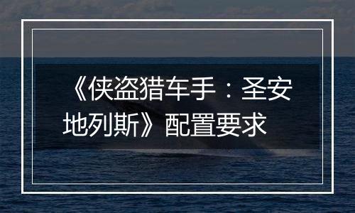 《侠盗猎车手：圣安地列斯》配置要求
