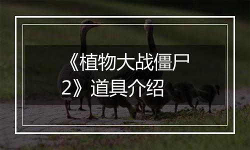 《植物大战僵尸2》道具介绍