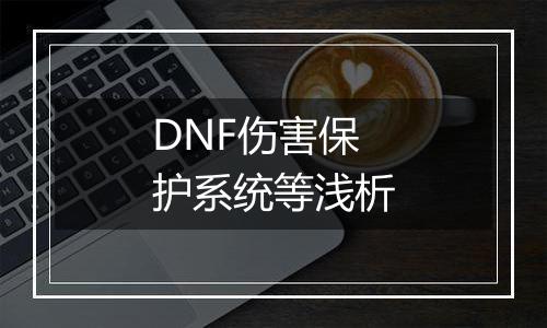 DNF伤害保护系统等浅析