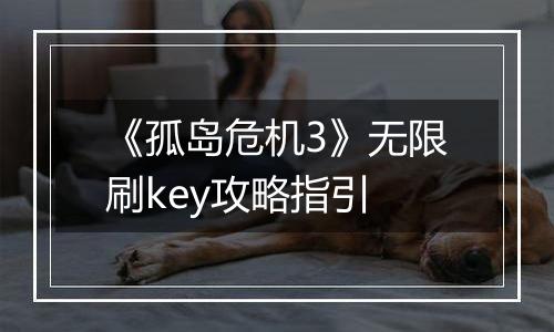 《孤岛危机3》无限刷key攻略指引