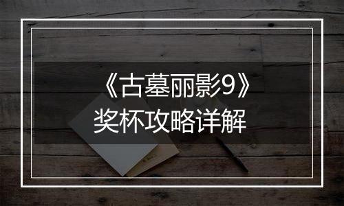 《古墓丽影9》奖杯攻略详解