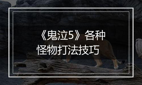 《鬼泣5》各种怪物打法技巧