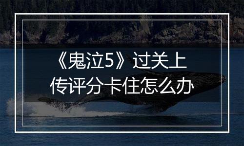 《鬼泣5》过关上传评分卡住怎么办