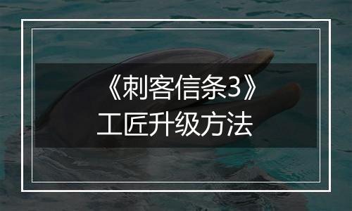《刺客信条3》工匠升级方法