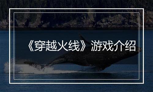 《穿越火线》游戏介绍