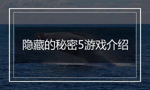 隐藏的秘密5游戏介绍
