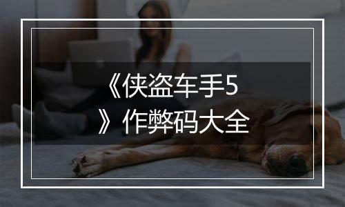 《侠盗车手5》作弊码大全