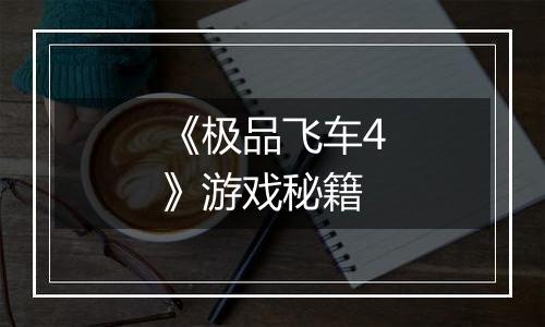 《极品飞车4》游戏秘籍