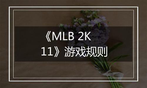 《MLB 2K11》游戏规则