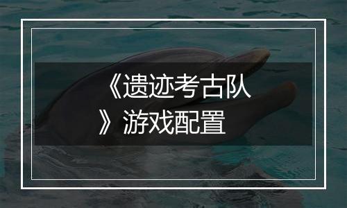 《遗迹考古队》游戏配置