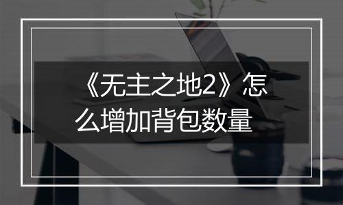 《无主之地2》怎么增加背包数量