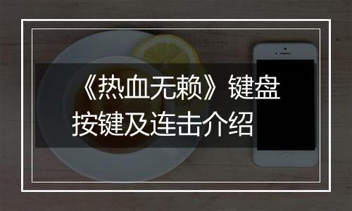 《热血无赖》键盘按键及连击介绍