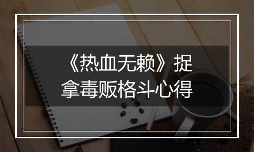 《热血无赖》捉拿毒贩格斗心得
