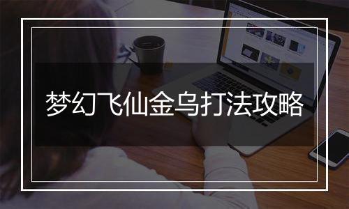 梦幻飞仙金乌打法攻略