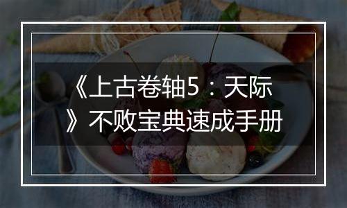 《上古卷轴5：天际》不败宝典速成手册