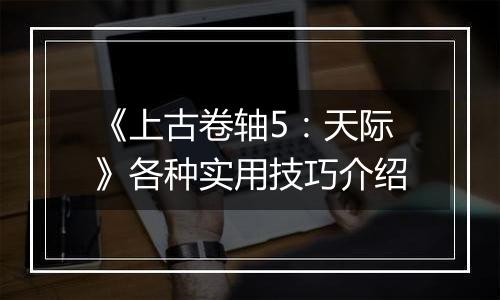 《上古卷轴5：天际》各种实用技巧介绍