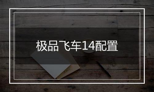 极品飞车14配置