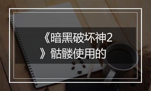 《暗黑破坏神2》骷髅使用的