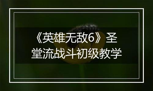 《英雄无敌6》圣堂流战斗初级教学