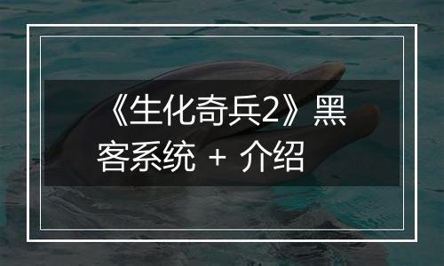 《生化奇兵2》黑客系统 + 介绍