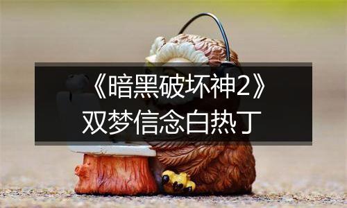 《暗黑破坏神2》双梦信念白热丁