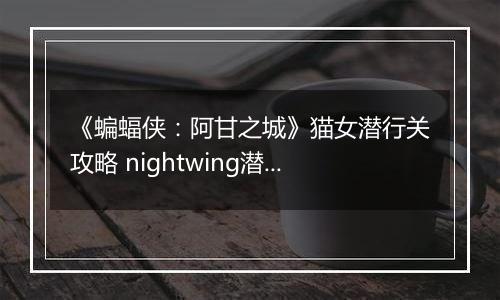 《蝙蝠侠：阿甘之城》猫女潜行关攻略 nightwing潜行开篇