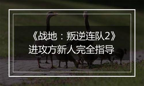 《战地：叛逆连队2》进攻方新人完全指导