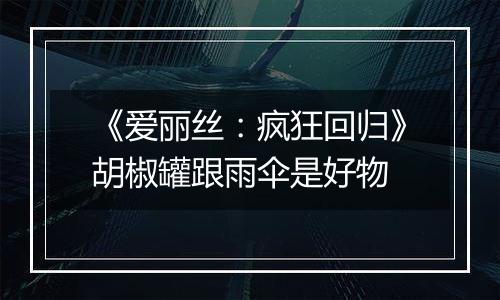 《爱丽丝：疯狂回归》胡椒罐跟雨伞是好物