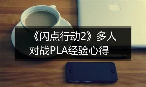 《闪点行动2》多人对战PLA经验心得