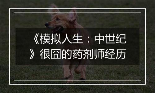 《模拟人生：中世纪》很囧的药剂师经历